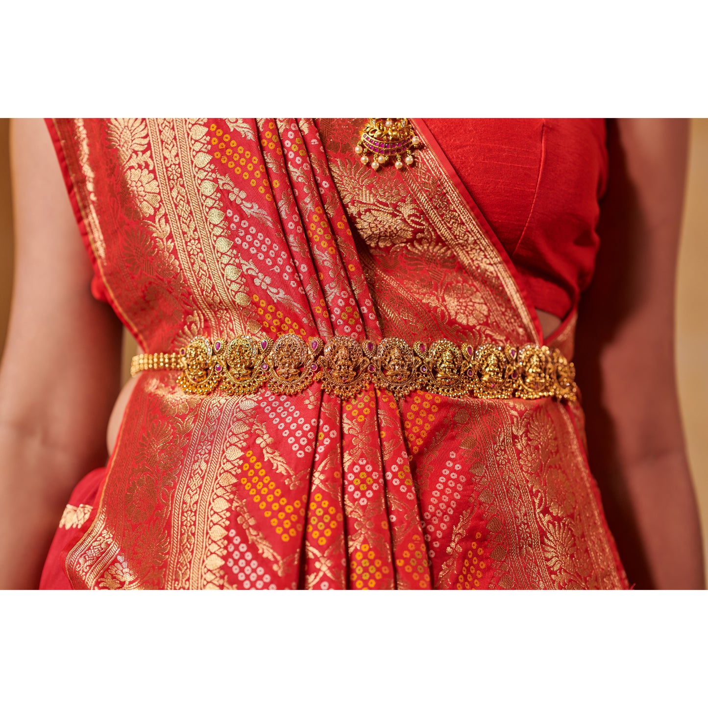 Zari Bandhej Saree Saree