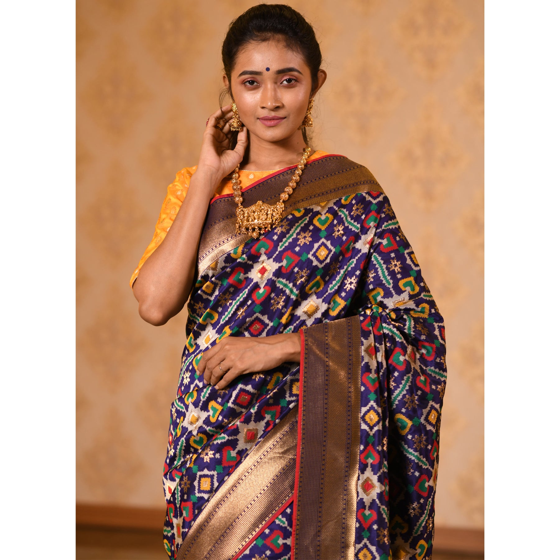 Navy Patola Silk Saree with Zari Saree