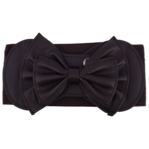 Leather Bow Belts Brown Belts