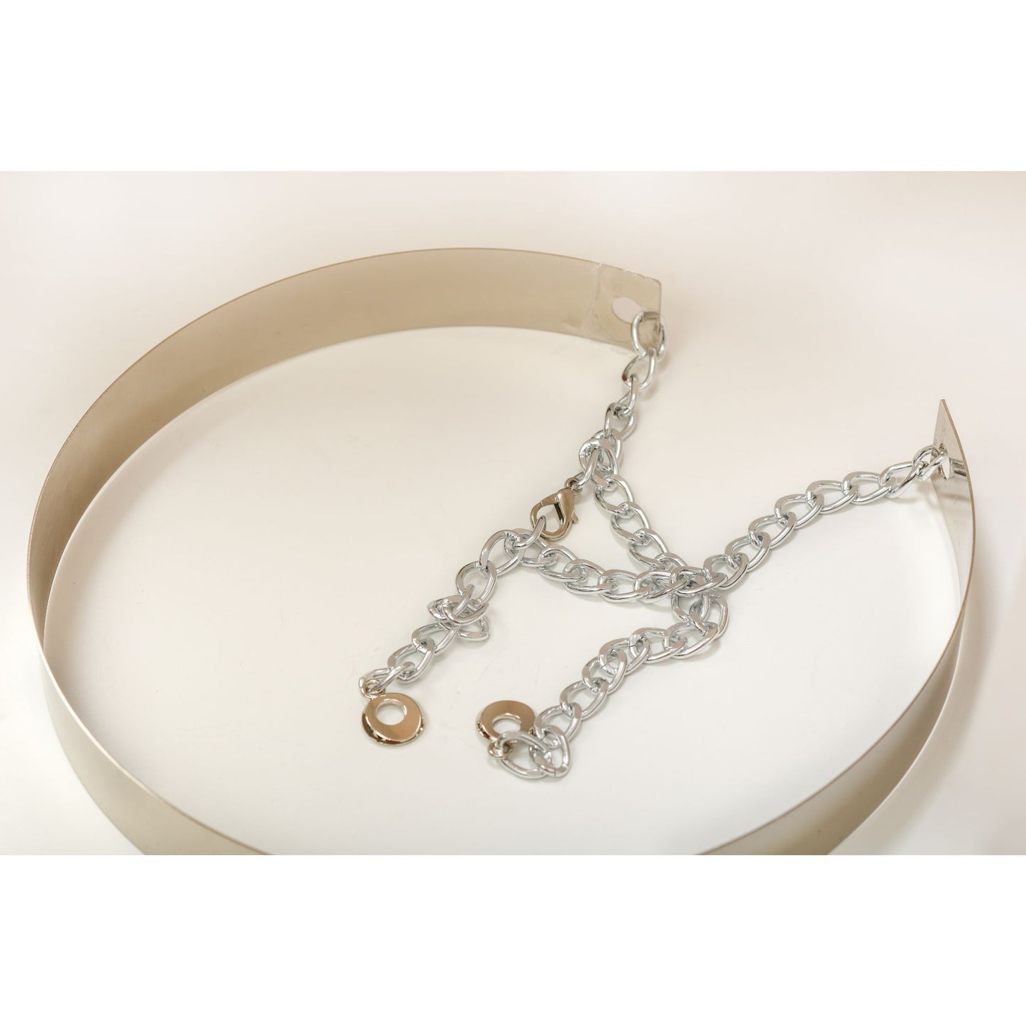 Metallic Saree Belt with Chain Belts