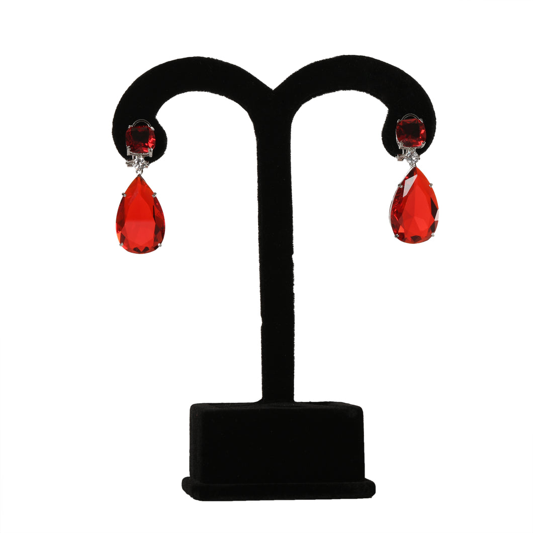 Garnet Red Earrings earrings