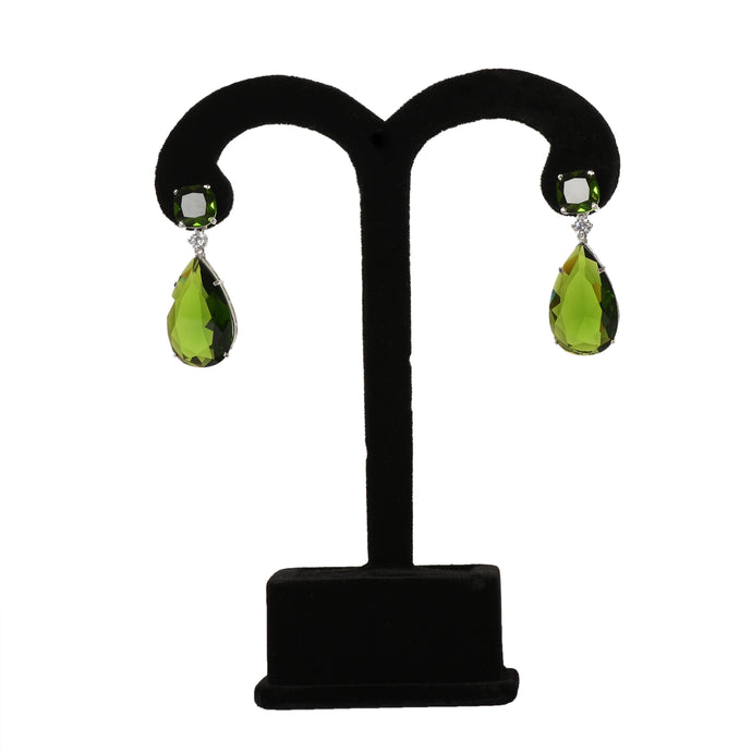 Green Peridot Earrings earrings