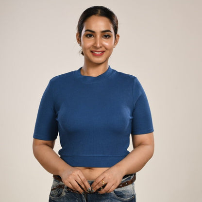 Hosiery Blouses - Azure Blue - Blouse featured