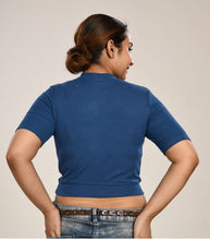 Load image into Gallery viewer, Hosiery Blouses - Azure Blue - Blouse featured