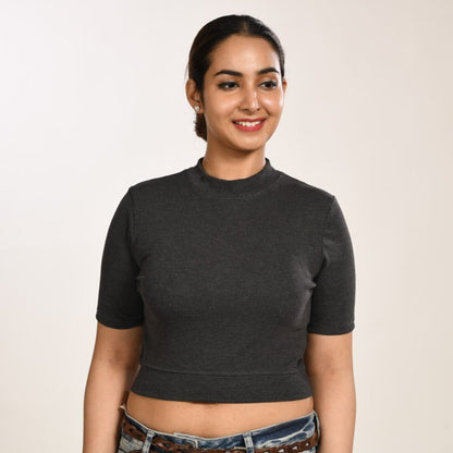 Hosiery Blouses - Dark Grey - Blouse featured