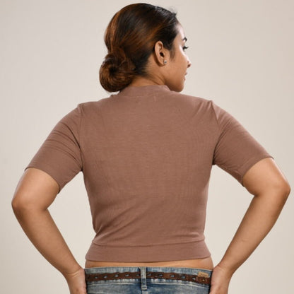 Hosiery Blouses - Light Brown - Blouse featured