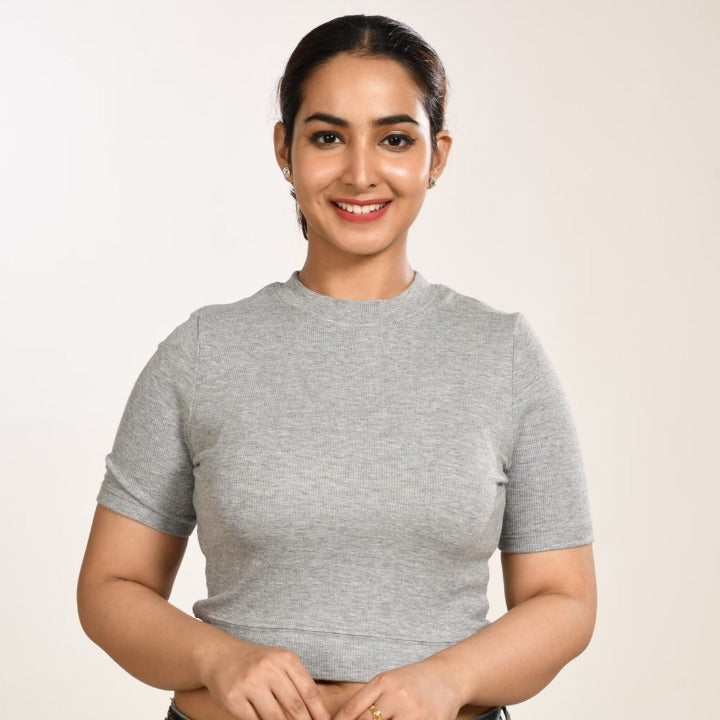 Hosiery Blouses - Light Grey - Blouse featured