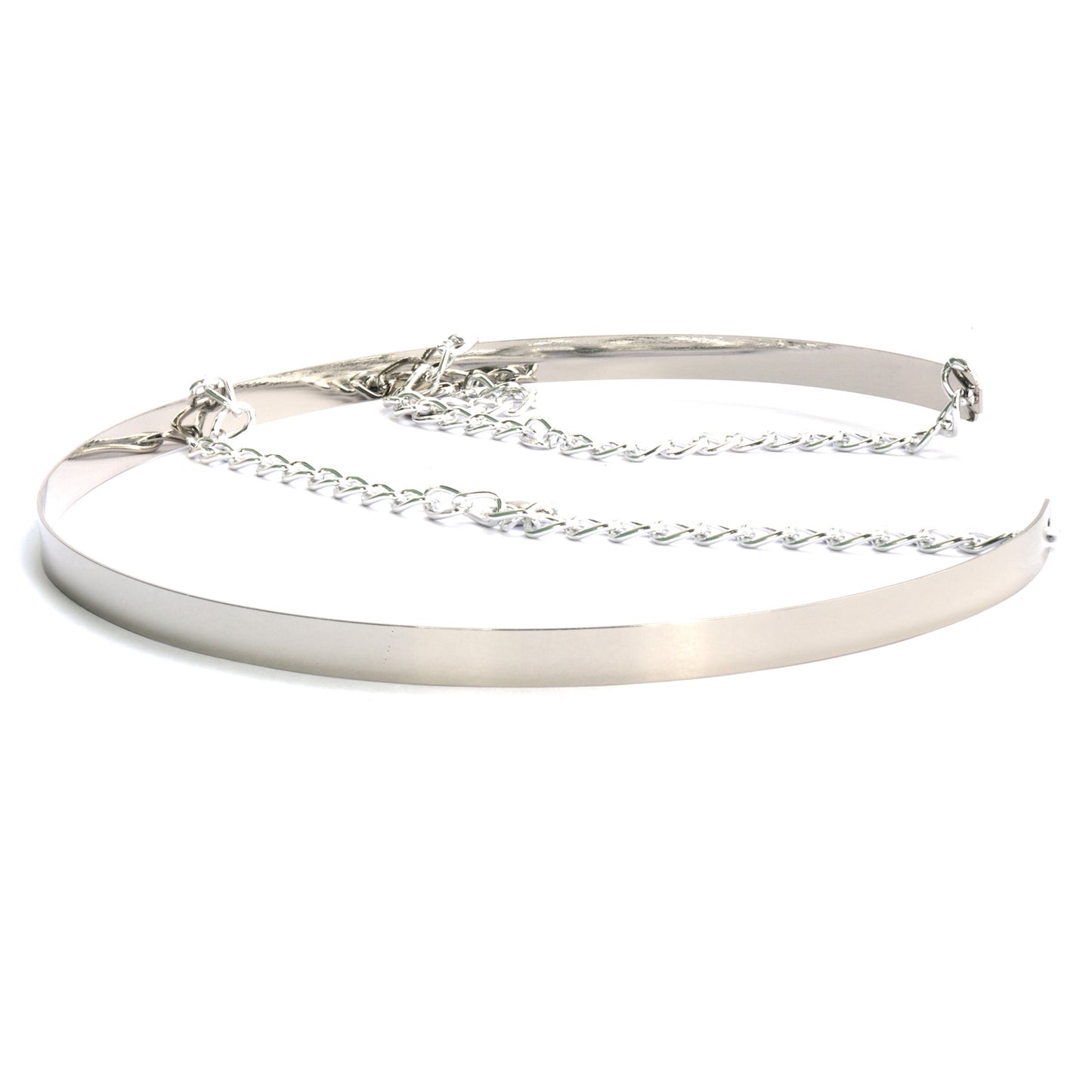 Silver Metallic Chain Belt Belts