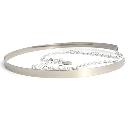 Silver Metallic Chain Belt Belts
