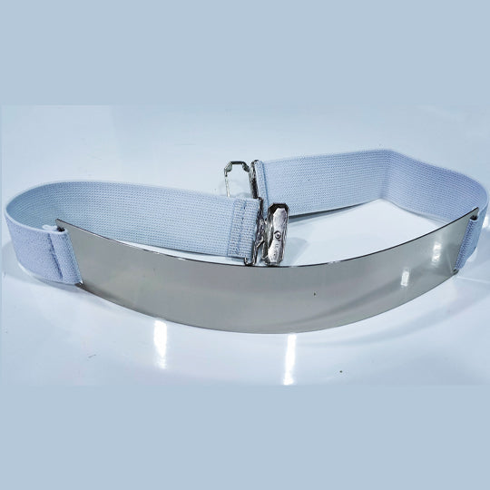 Silver Buckle Belt 4 x 25 (White Belt) Belts