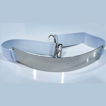 Silver Buckle Belt 4 x 25 (White Belt) Belts