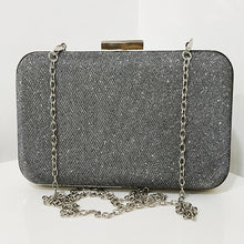 Load image into Gallery viewer, Glitter Frosted Evening Clutches - Rectangular Grey Clutch