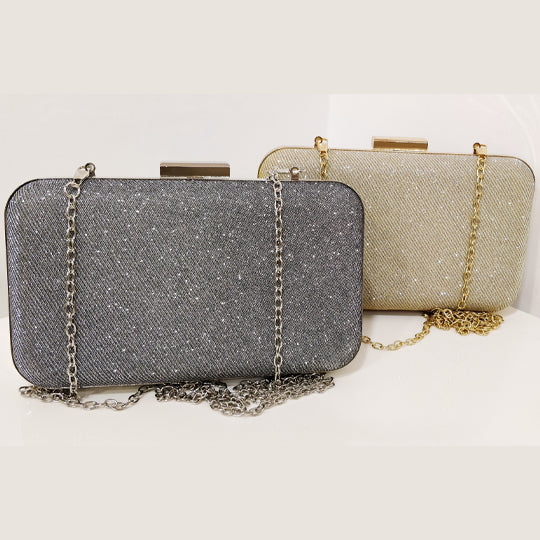 Glitter Frosted Evening Clutches - Rectangular Clutch