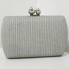 Load image into Gallery viewer, Evening Cocktail Clutch Silver Clutch