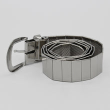 Load image into Gallery viewer, Silver Pin Hole Buckle Belt 3.3 cms Belts