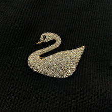 Load image into Gallery viewer, Gold Swaroski Swan Stone studded Brooch Brooch
