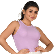 Load image into Gallery viewer, Hosiery Blouse- Sleeveless - Lavender - Blouse featured