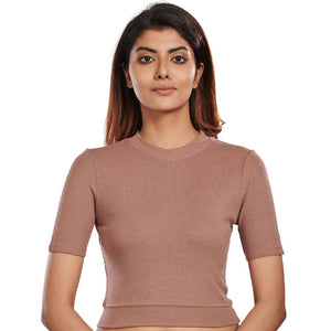 Hosiery Blouses - Light Brown - Blouse featured