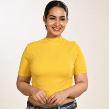 Load image into Gallery viewer, Hosiery Blouses - Mango Yellow - Blouse featured