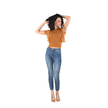Load image into Gallery viewer, Hosiery Blouses- Flutter Sleeves - Mustard - Blouse featured