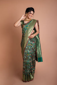 Paithani Green Silk Saree Saree