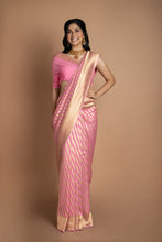 Load image into Gallery viewer, Pink Stripes Saree Saree
