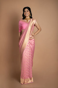 Pink Stripes Saree Saree