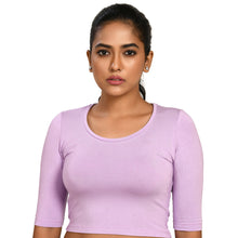 Load image into Gallery viewer, Cotton Rayon Blouses - Elbow Sleeves Plum Bust size 28-40 Blouse