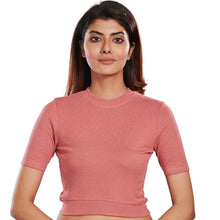 Load image into Gallery viewer, Hosiery Blouses - Rose Pink - Blouse featured
