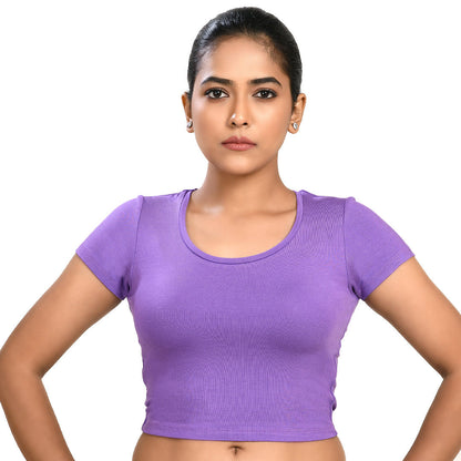 100% Cotton Rayon Blouses Royal Purple Blouse