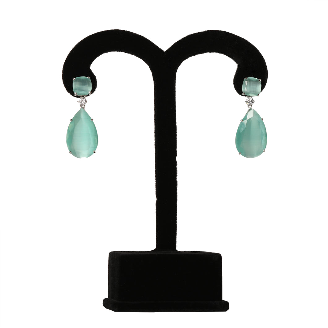 Sea Blue Topaz Earrings earrings