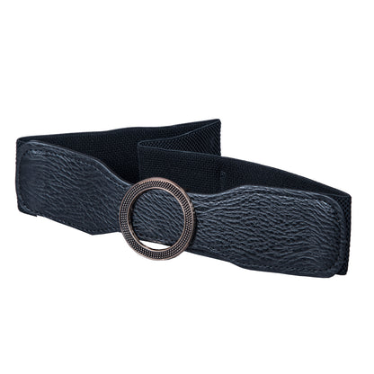 Round Buckle Belt - Artificial Leather Belts
