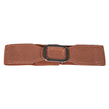 Load image into Gallery viewer, Rectangle Buckle Belt - Artificial Leather Light Brown Belts