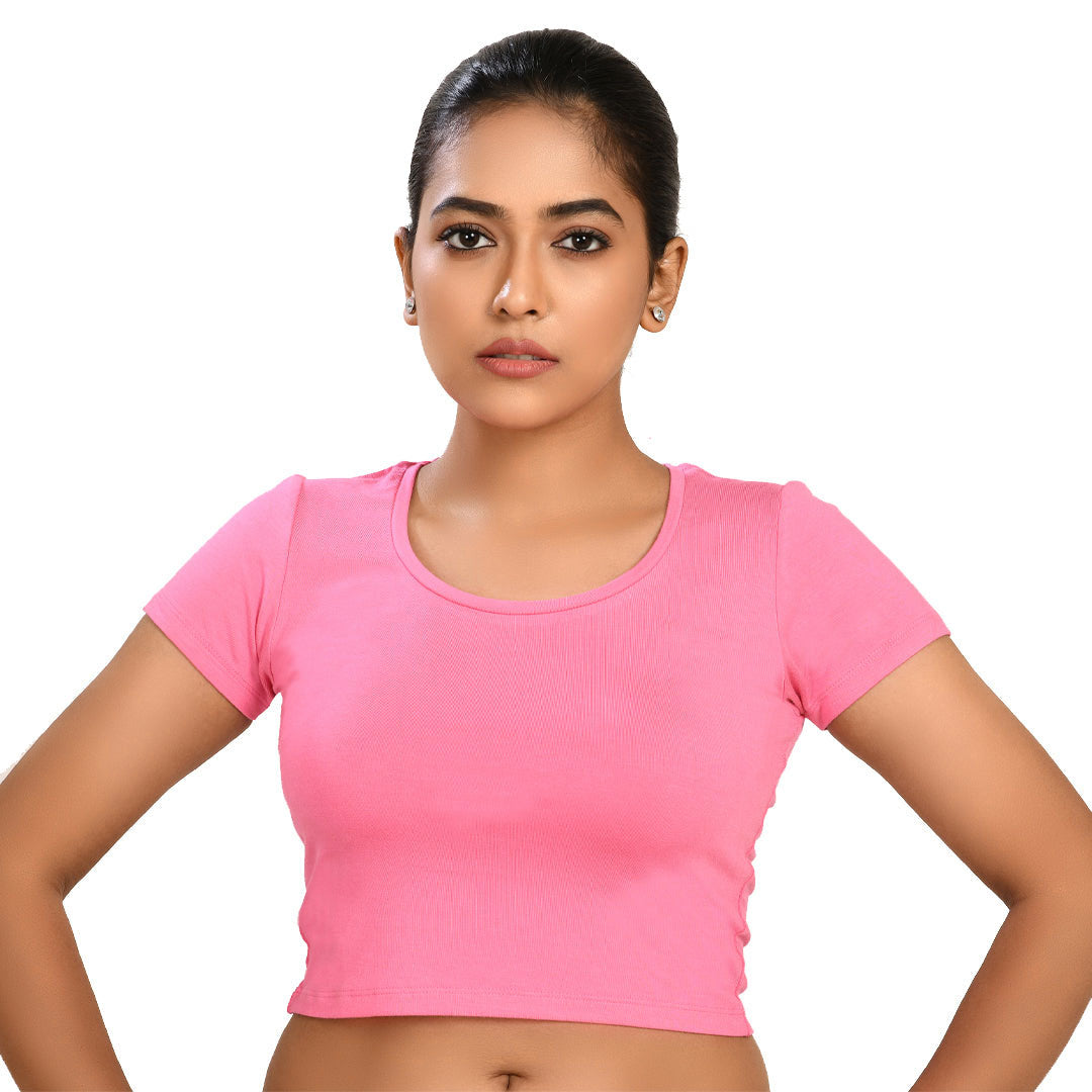 100% Cotton Rayon Blouses Light Magenta Blouse