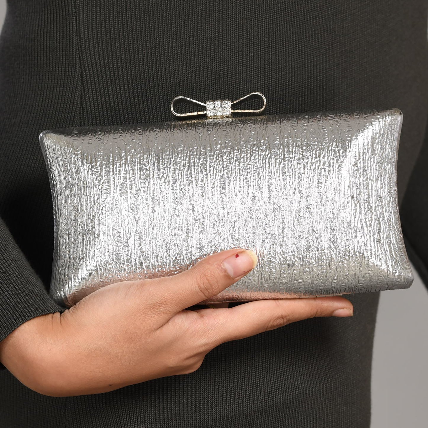 Evening Cocktail Clutch - DD-118 Silver Clutch
