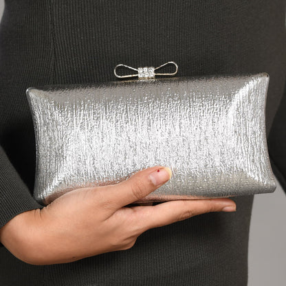 Evening Cocktail Clutch - DD-118 Silver Clutch