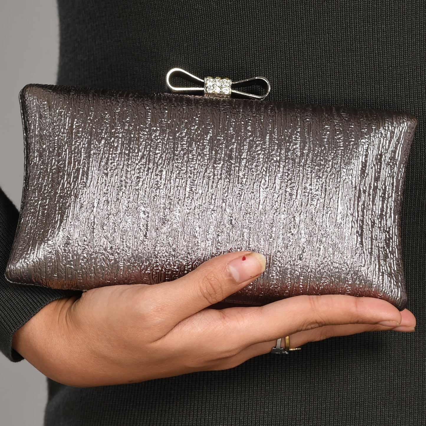 Evening Cocktail Clutch - DD-118 Dark Grey Clutch