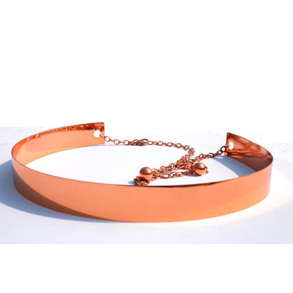 Rose Gold Metallic Belt Belts